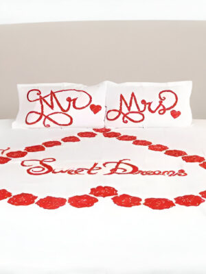 Embroidered bedsheets