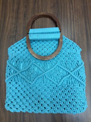 Blue Colour Macrame Bag