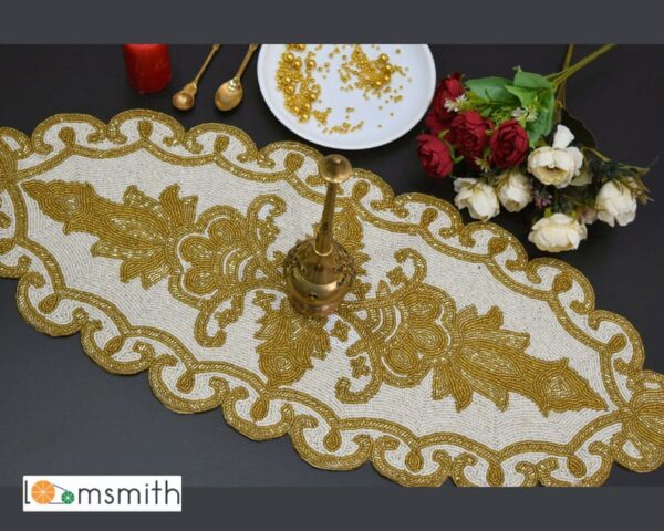 BEADED TABLE RUNNER