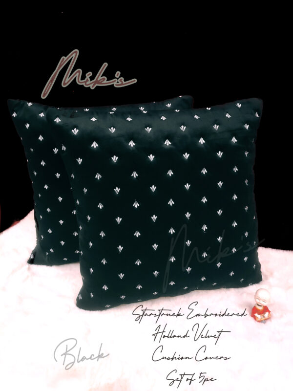Starstuck Embroidered Holland Velvet fabric cushion covers