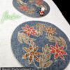 LUXURIOUS BEADS PEARLS STONE WORK DINING MATS