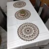 6 SEATER DINING TABLE COVER WITH CUT WORK BORDER