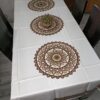 6 SEATER DINING TABLE COVER WITH CUT WORK BORDER