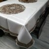 6 SEATER DINING TABLE COVER WITH CUT WORK BORDER