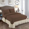 Softilos Designer Quilted King Bedcover with Lace & Frill | Feminite Brand